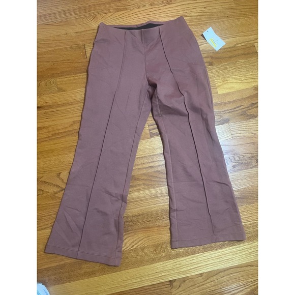 a new day Pants - A New Day Womens Pants S Small Brown High Rise Wide Leg Cropped Casual Cute NWT